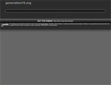 Tablet Screenshot of generation76.org